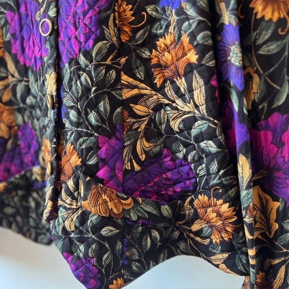 Algo Vintage Quilted Floral Blazer 13/14 - Picture 7 of 8